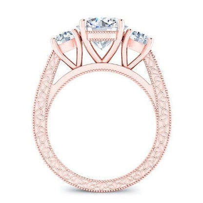 Belladonna Cushion Diamond Bridal Set (Lab Grown Igi Cert) rosegold
