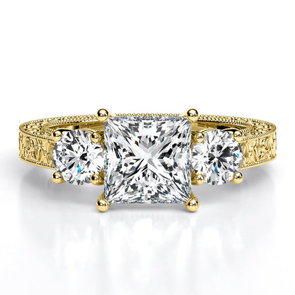 Belladonna Princess Diamond Engagement Ring (Lab Grown Igi Cert) yellowgold