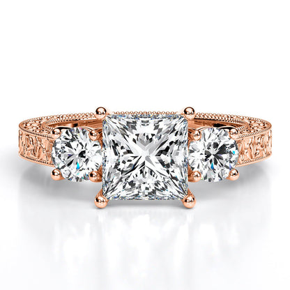 Belladonna Princess Diamond Engagement Ring (Lab Grown Igi Cert) rosegold