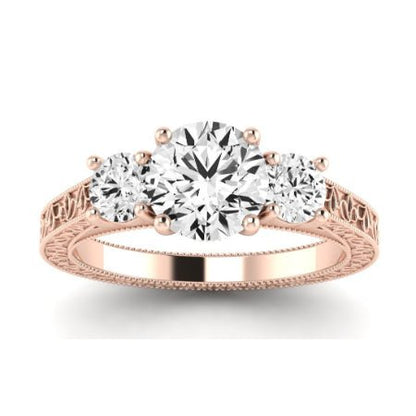 Belladonna Diamond Matching Band Only (does Not Include Engagement Ring) For Ring With Round Center rosegold
