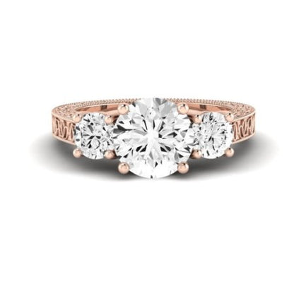 Belladonna Diamond Matching Band Only (does Not Include Engagement Ring) For Ring With Round Center rosegold