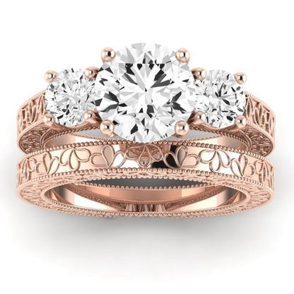 Belladonna Diamond Matching Band Only (does Not Include Engagement Ring) For Ring With Round Center rosegold