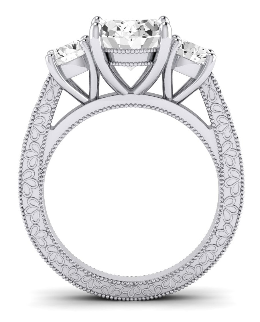 Belladonna Oval Moissanite Engagement Ring whitegold