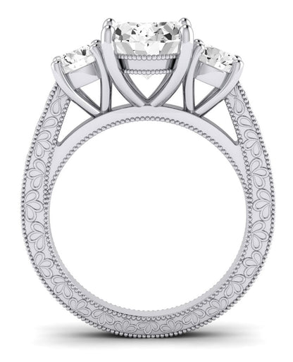 Belladonna Oval Moissanite Engagement Ring whitegold