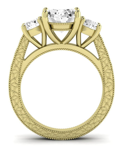 Belladonna Oval Moissanite Engagement Ring yellowgold