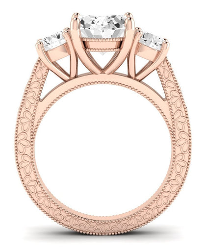Belladonna Oval Moissanite Engagement Ring rosegold