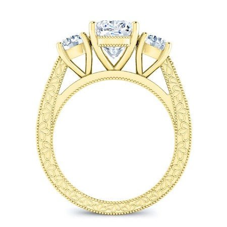 Belladonna Princess Moissanite Bridal Set yellowgold