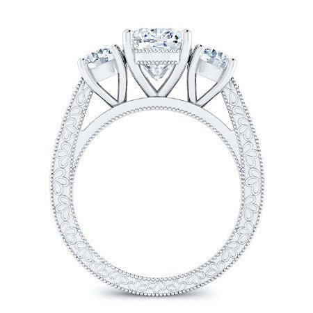 Belladonna Princess Moissanite Bridal Set whitegold