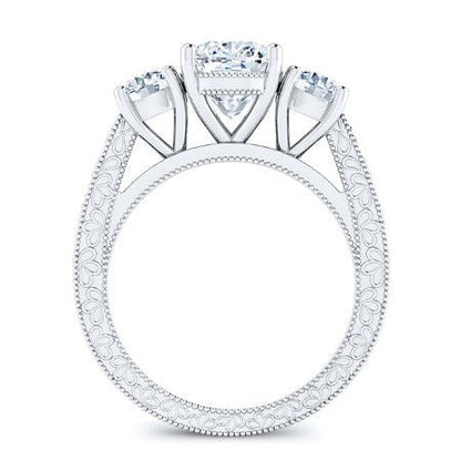 Belladonna Princess Moissanite Bridal Set whitegold