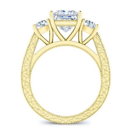 Belladonna Round Moissanite Bridal Set yellowgold