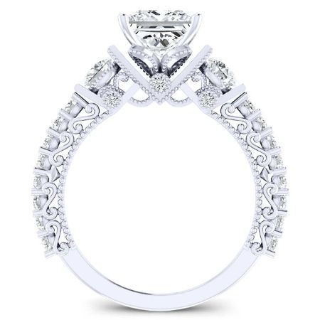 Belle Princess Moissanite Bridal Set whitegold