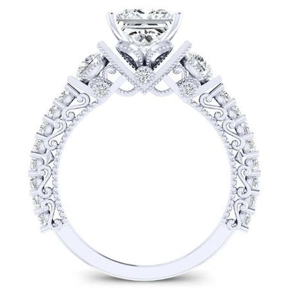 Belle Princess Moissanite Bridal Set whitegold