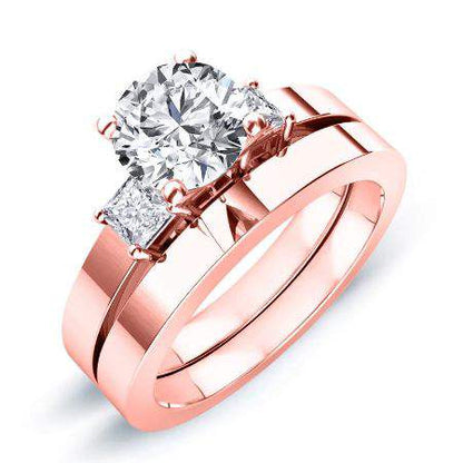 Bellflower Diamond Matching Band Only (engagement Ring Not Included) For Ring With Round Center rosegold