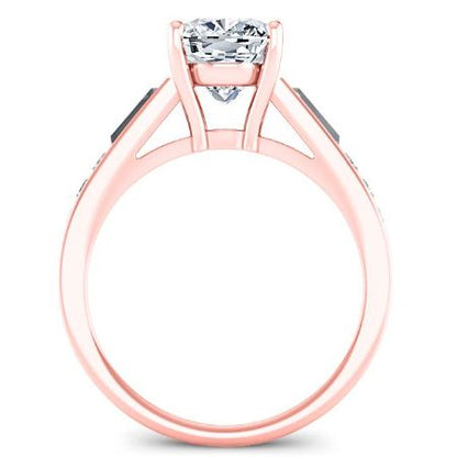 Bergamot Cushion Moissanite Bridal Set rosegold