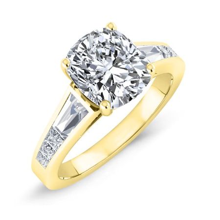 Bergamot Diamond Matching Band Only (engagement Ring Not Included) For Ring With Cushion Center yellowgold