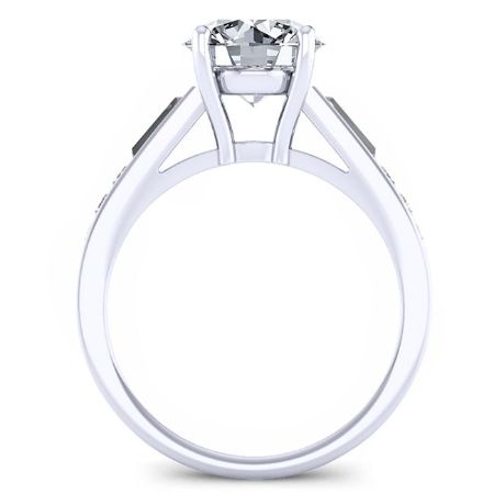 Bergamot Diamond Matching Band Only (engagement Ring Not Included) For Ring With Round Center whitegold