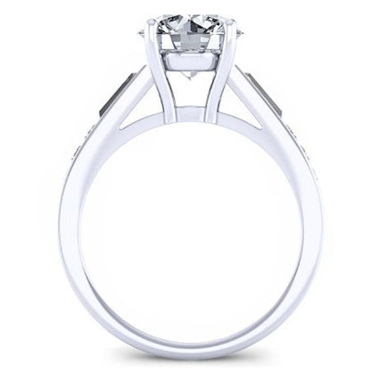 Bergamot Diamond Matching Band Only (engagement Ring Not Included) For Ring With Round Center whitegold