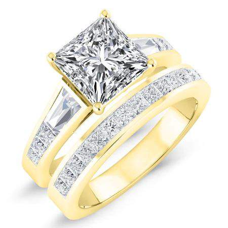 Bergamot Princess Moissanite Bridal Set yellowgold