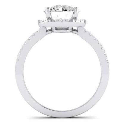 Bergenia Diamond Matching Band Only (does Not Include Engagement Ring ) For Ring With Round Center whitegold