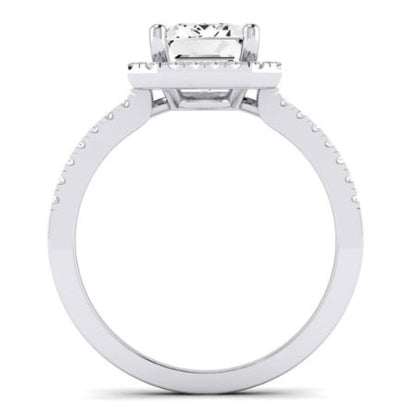 Bergenia Diamond Matching Band Only (does Not Include Engagement Ring ) For Ring With Emerald Center whitegold