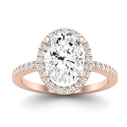 Bergenia Diamond Matching Band Only (does Not Include Engagement Ring ) For Ring With Oval Center rosegold