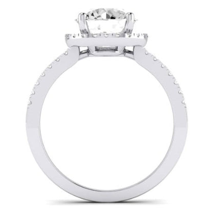 Bergenia Diamond Matching Band Only (does Not Include Engagement Ring ) For Ring With Round Center whitegold