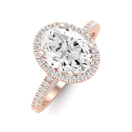Bergenia Oval Moissanite Bridal Set rosegold