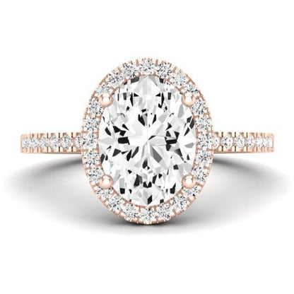 Bergenia Oval Moissanite Bridal Set rosegold