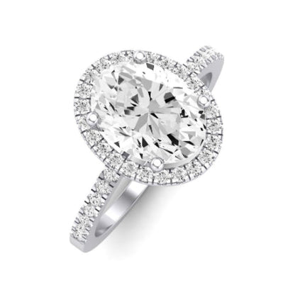 Bergenia Oval Moissanite Bridal Set whitegold