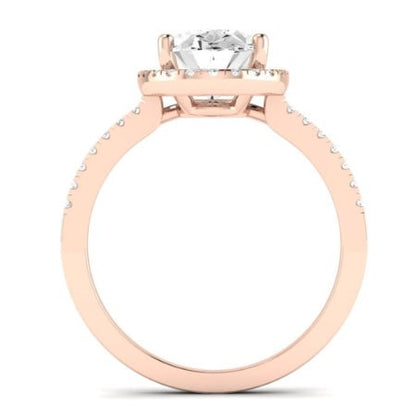 Bergenia Oval Moissanite Bridal Set rosegold