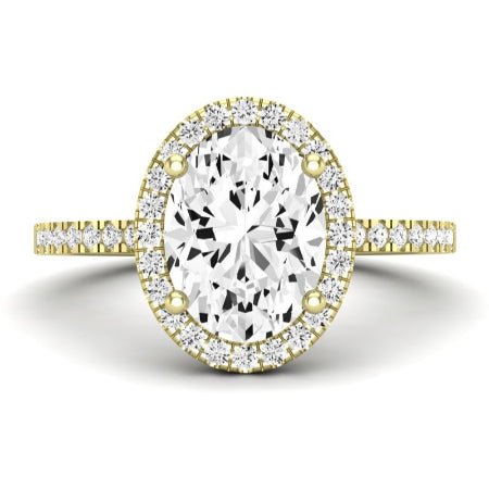 Bergenia Oval Moissanite Bridal Set yellowgold
