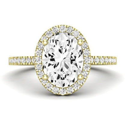 Bergenia Oval Moissanite Bridal Set yellowgold