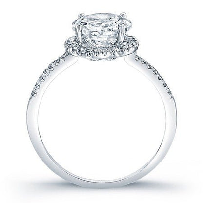 Bergenia Round Moissanite Bridal Set whitegold