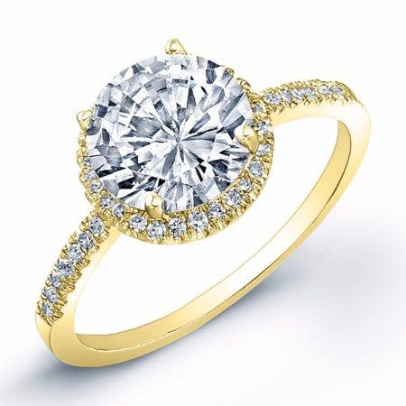 Bergenia Round Moissanite Bridal Set yellowgold