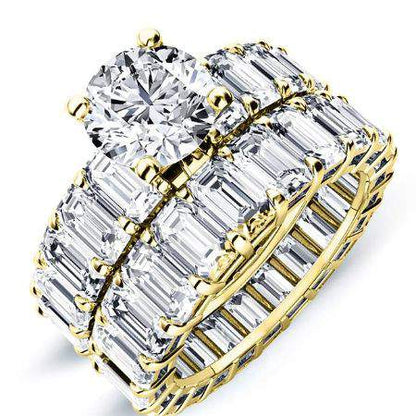 Blossom Round Diamond Bridal Set (Lab Grown Igi Cert) yellowgold