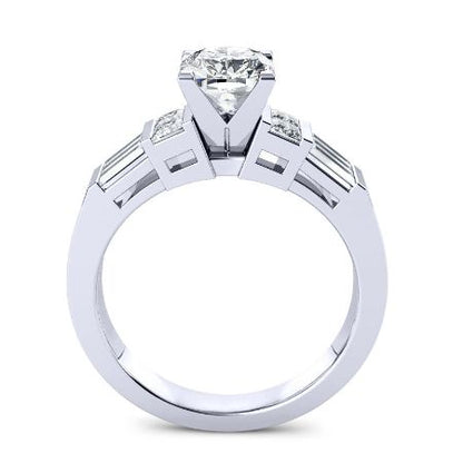 Bluebell Diamond Matching Band Only (engagement Ring Not Included) For Ring With Cushion Center whitegold