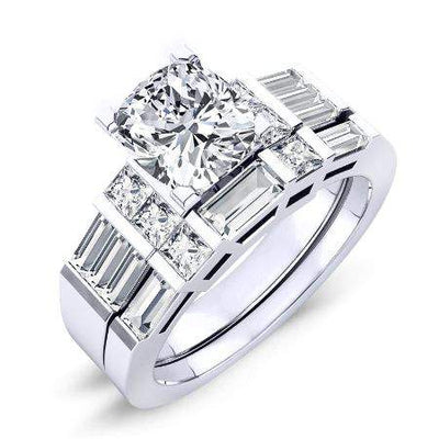 Bluebell Diamond Matching Band Only (engagement Ring Not Included) For Ring With Cushion Center whitegold