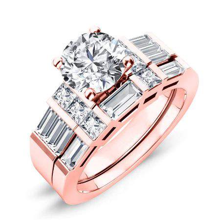 Bluebell Diamond Matching Band Only (engagement Ring Not Included) For Ring With Round Center rosegold