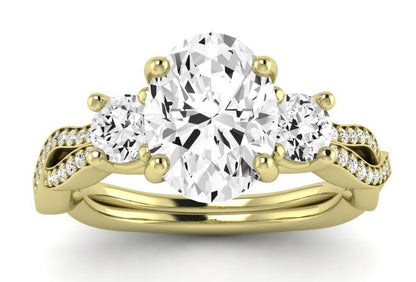 Bottlebrush - GIA Natural Oval Diamond Engagement Ring - BeverlyDiamonds