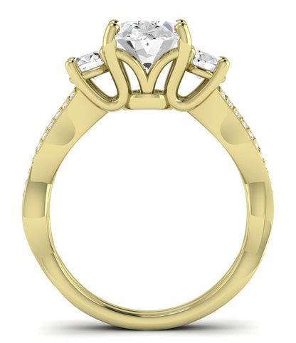 Bottlebrush - GIA Natural Oval Diamond Engagement Ring - BeverlyDiamonds