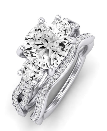 Bottlebrush Lab Diamond Matching Band For Cushion Center(Band Only. Engagement Ring Not Included) - BeverlyDiamonds