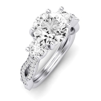 Bottlebrush Lab Diamond Matching Band For Round Center(Band Only. Engagement Ring Not Included) - BeverlyDiamonds