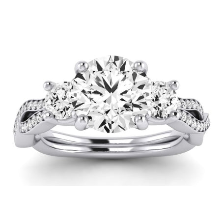 Bottlebrush Lab Diamond Matching Band For Round Center(Band Only. Engagement Ring Not Included) - BeverlyDiamonds