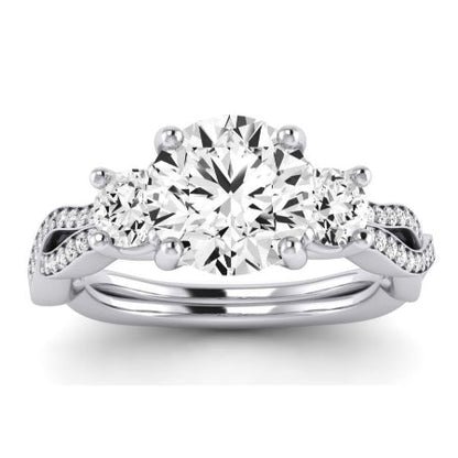 Bottlebrush Lab Diamond Matching Band For Round Center(Band Only. Engagement Ring Not Included) - BeverlyDiamonds
