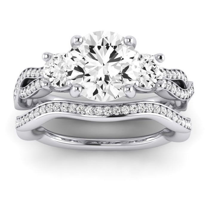Bottlebrush Lab Diamond Matching Band For Round Center(Band Only. Engagement Ring Not Included) - BeverlyDiamonds