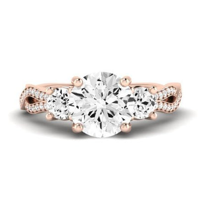 Bottlebrush Lab Diamond Matching Band For Round Center(Band Only. Engagement Ring Not Included) - BeverlyDiamonds