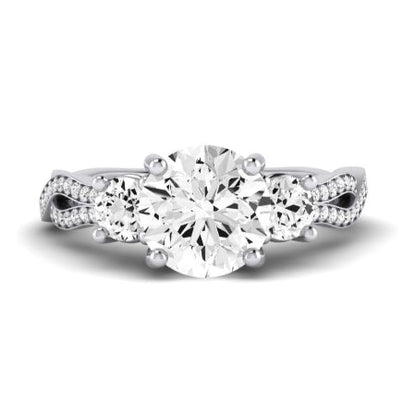Bottlebrush Lab Diamond Matching Band For Round Center(Band Only. Engagement Ring Not Included) - BeverlyDiamonds