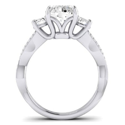 Bottlebrush Lab Diamond Matching Band For Round Center(Band Only. Engagement Ring Not Included) - BeverlyDiamonds