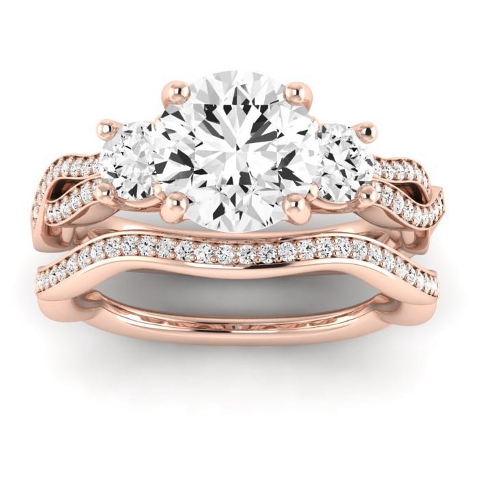 Bottlebrush Lab Diamond Matching Band For Round Center(Band Only. Engagement Ring Not Included) - BeverlyDiamonds