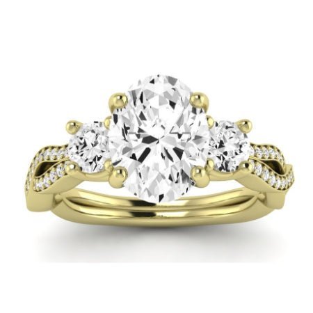 Bottlebrush - Oval Moissanite Bridal Set - BeverlyDiamonds